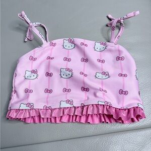 Pink Hello Kitty Ruffle Bikini Top 3T